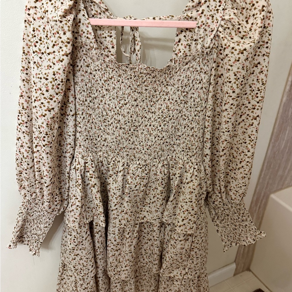 Floral Cream Dress